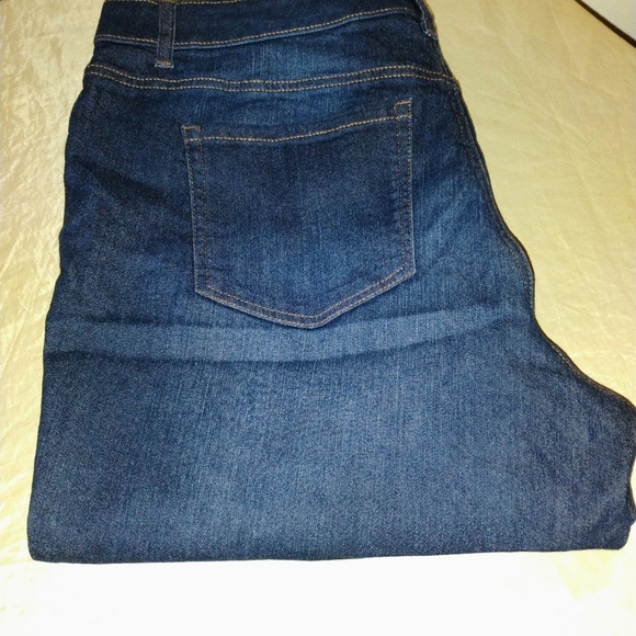 Terra & Sky Indigo Denim Pants For Women Plus Size 16 Ankle Length - Picture 1 of 3
